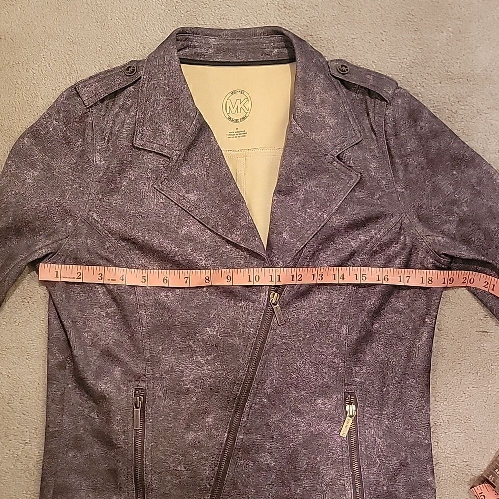 Michael Kors moto jacket dk grey sz med - Picture 4 of 11